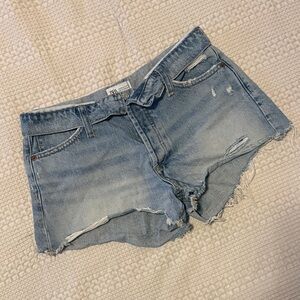Zara Faded Blue Denim Shorts